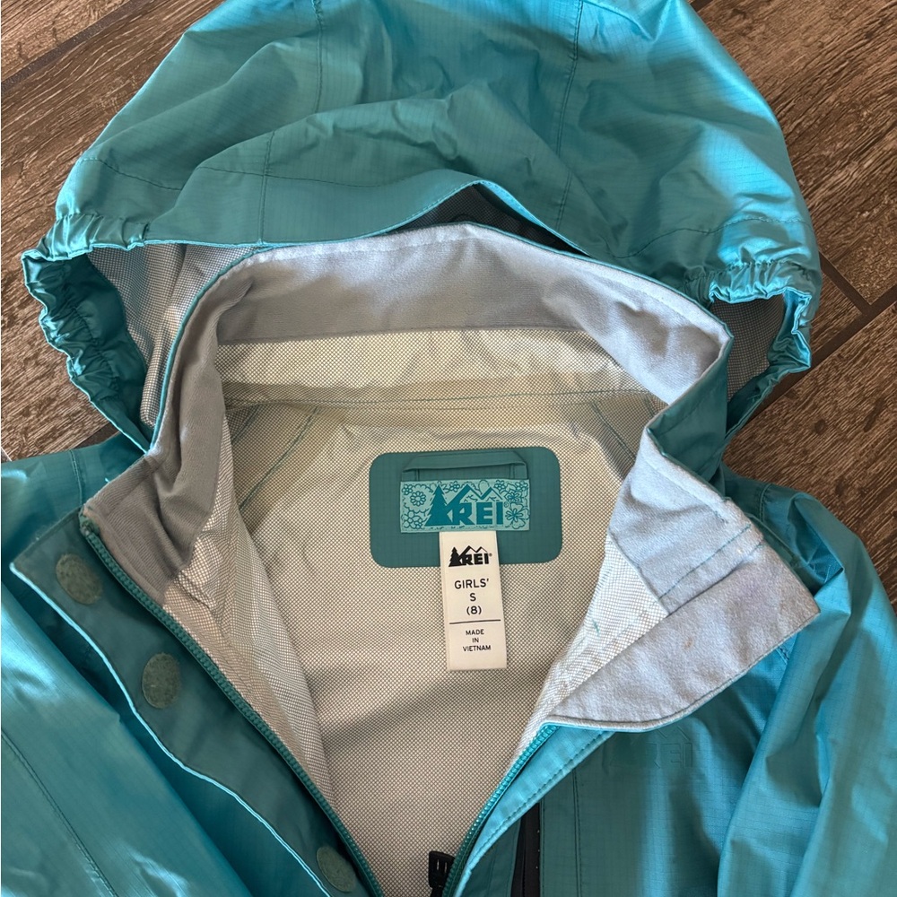 REI blue Hooded Jacket with Zipper Pockets - Picture 2 of 5